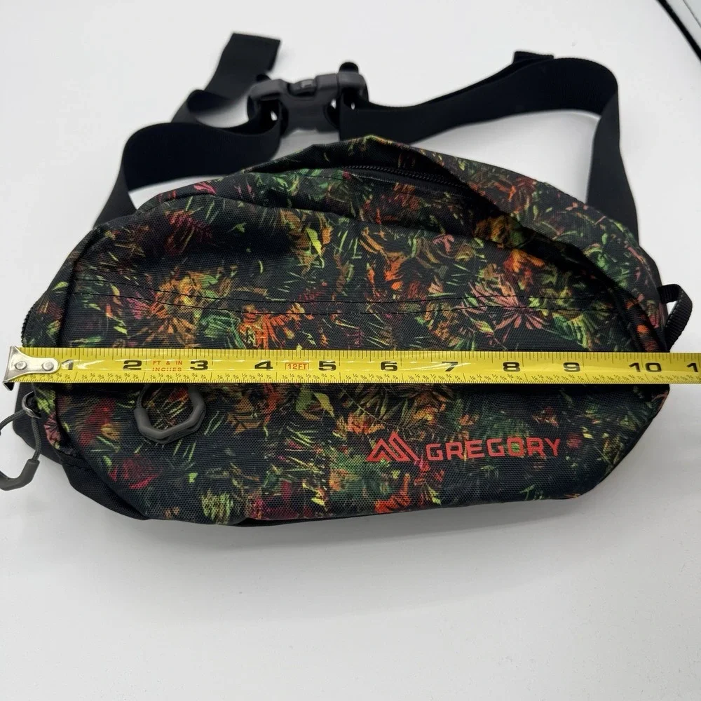 Gregory Waist Fanny Pack Floral Print Hiking Travel Crossbody Bag Obsidian Black